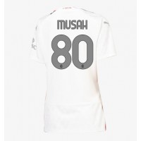 Camiseta AC Milan Yunus Musah #80 Segunda Equipación Replica 2023-24 para mujer mangas cortas